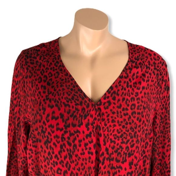 Sanctuary Cori Smocked Sleeve Ted Leopard Blouse - Picture 5 of 16
